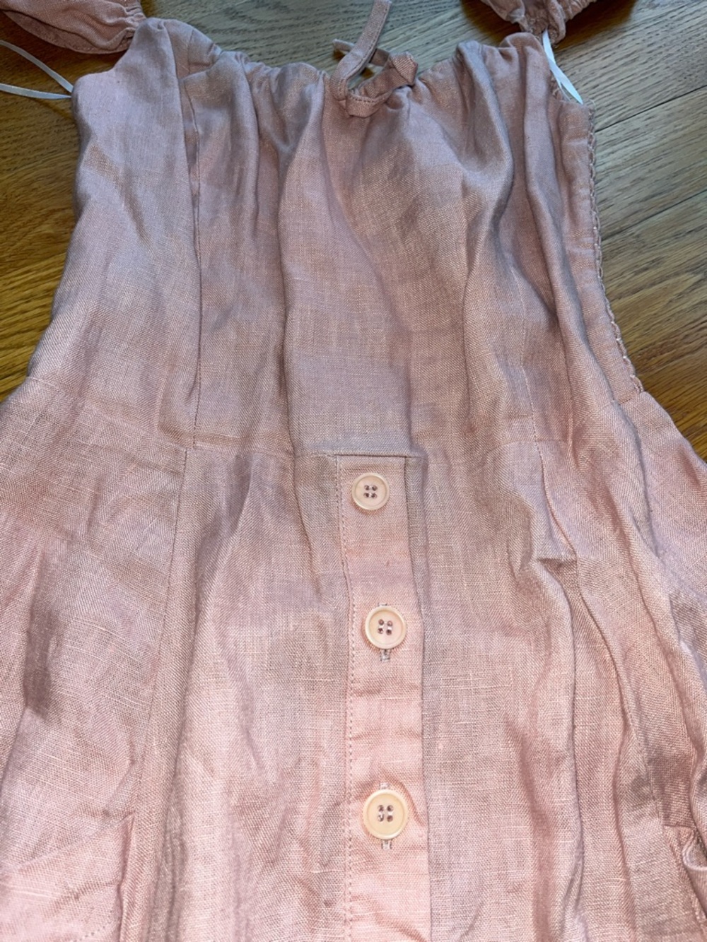 Reformation Francis Prairie A-Line Linen Dress Pink Size 2 - Picture 6 of 8